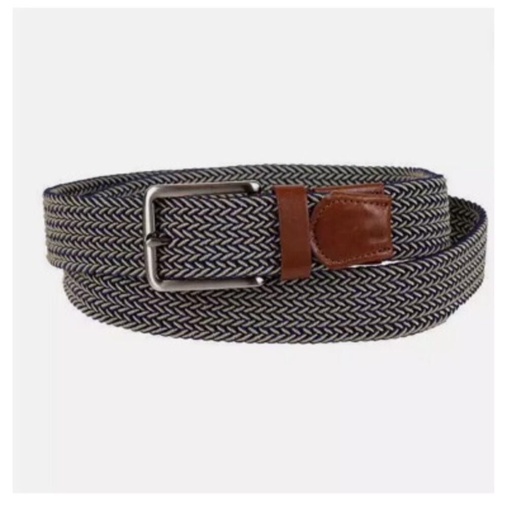 Tommy Bahama Men’s Stretch 2-Tone Web Braid Belt‎ Sz L/XL